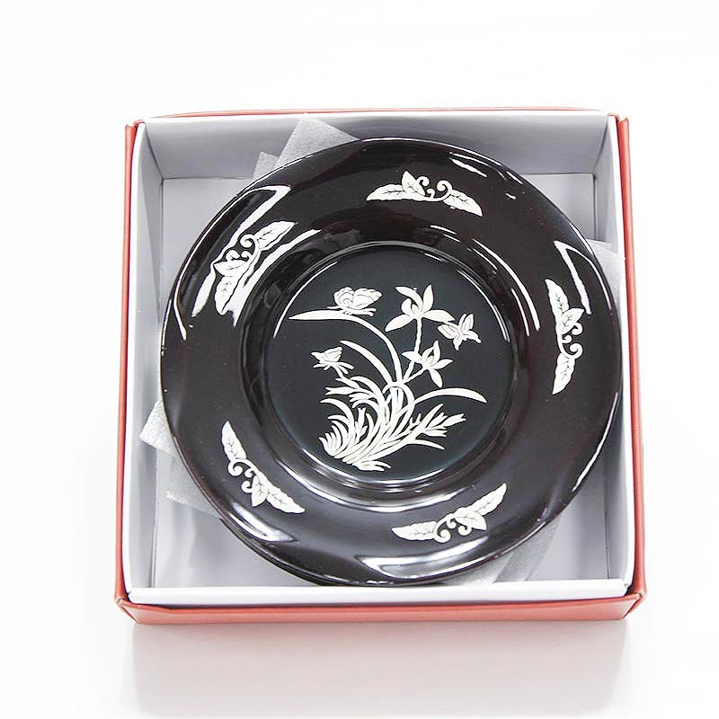 나전칠기 난초 컵받침 4종세트