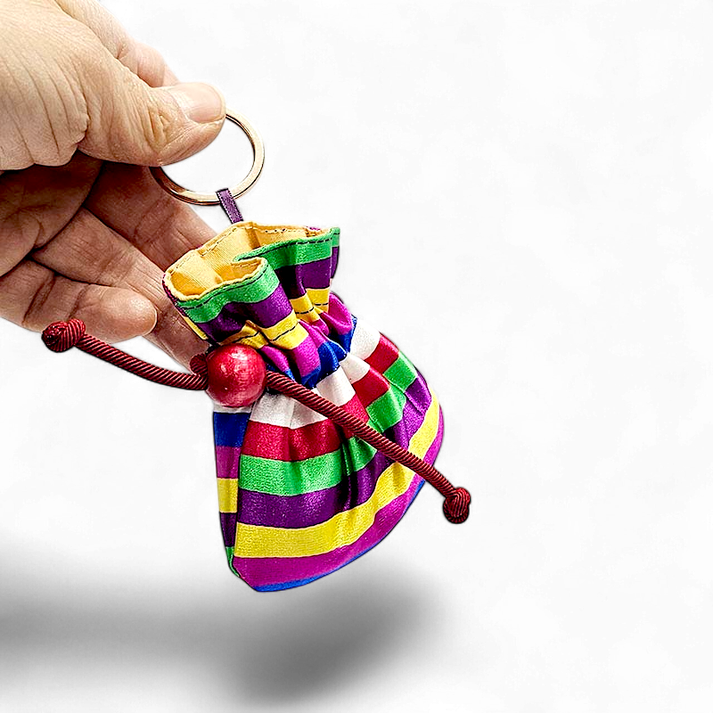 색동 복주머니 키링