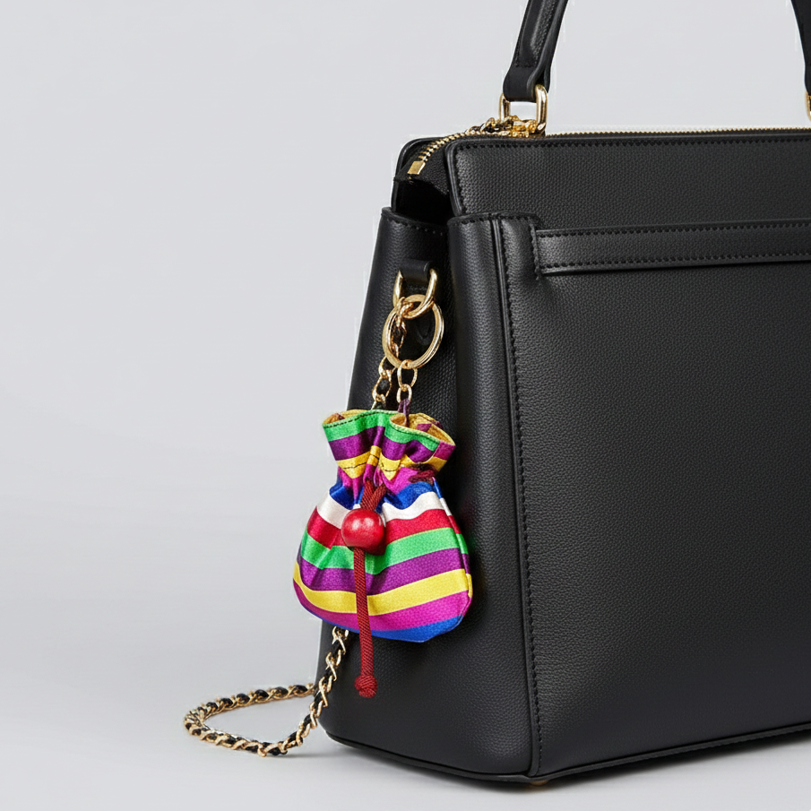 색동 복주머니 키링