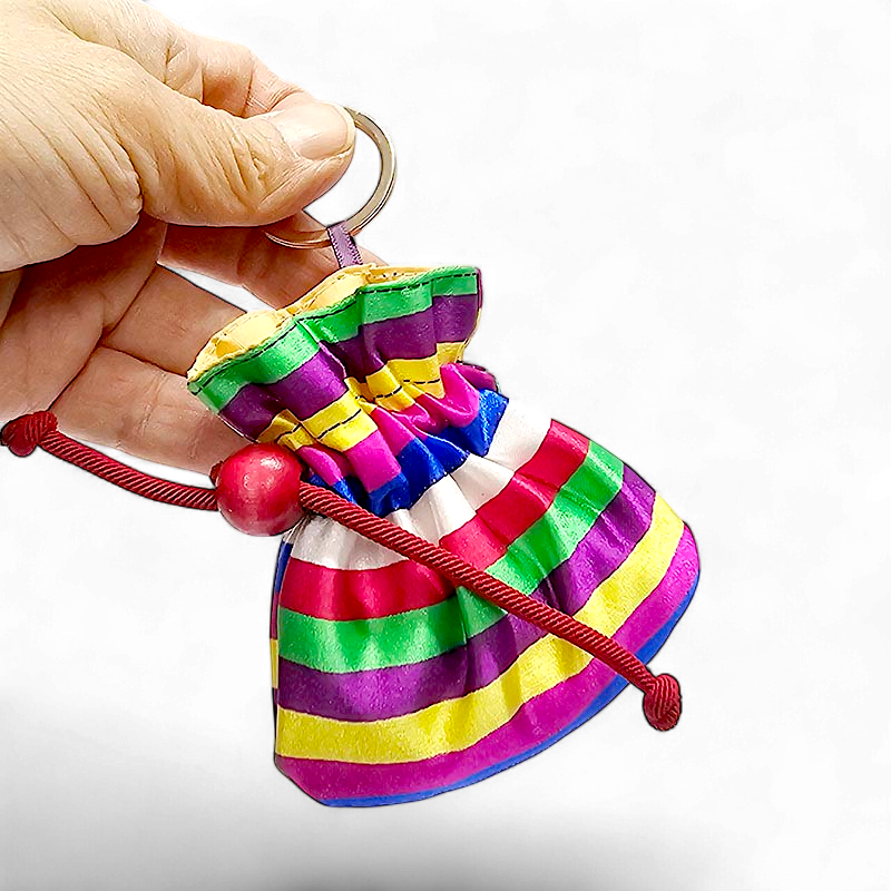 색동 복주머니 키링