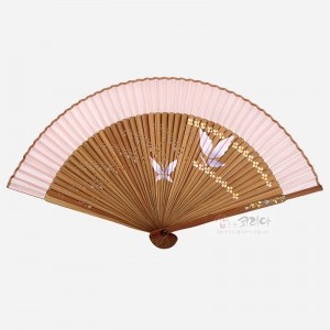 실크수공부채 [황색대/분홍날] 리뷰 이미지