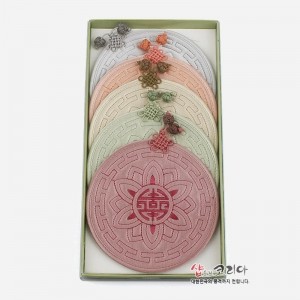 [소산당]누비컵받침연꽃-원형5종