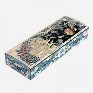 나전칠기 둥근필함-송학 흑색 리뷰 이미지