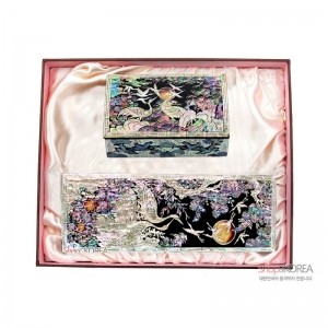 자개둥근함세트-송학2[흑색] 리뷰 이미지