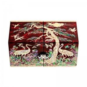 한지쌍합-송학(적색)