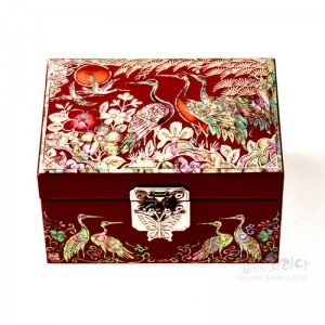 나전 직보석함-송학[적]