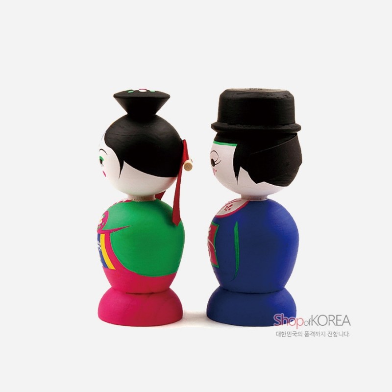 목각혼례인형(대)-신랑신부