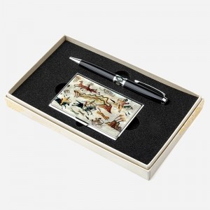 명함케이스와 볼펜2종세트-수렵도 리뷰 이미지