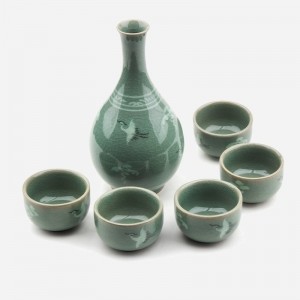 청자 주병세트(전통술병 술잔세트)
