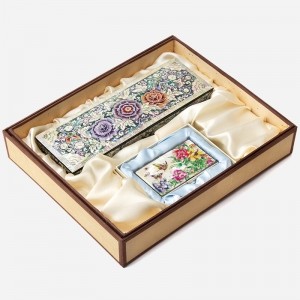 자개필함세트-나전으로 핀 모란(필함,명함케이스)