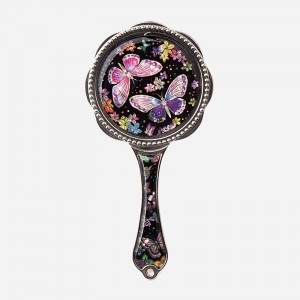 나전 손잡이 거울- 꽃과나비
