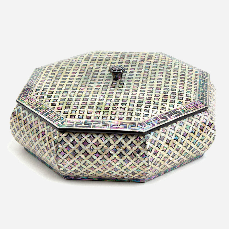 박인호작 팔각다용도함-전통무늬