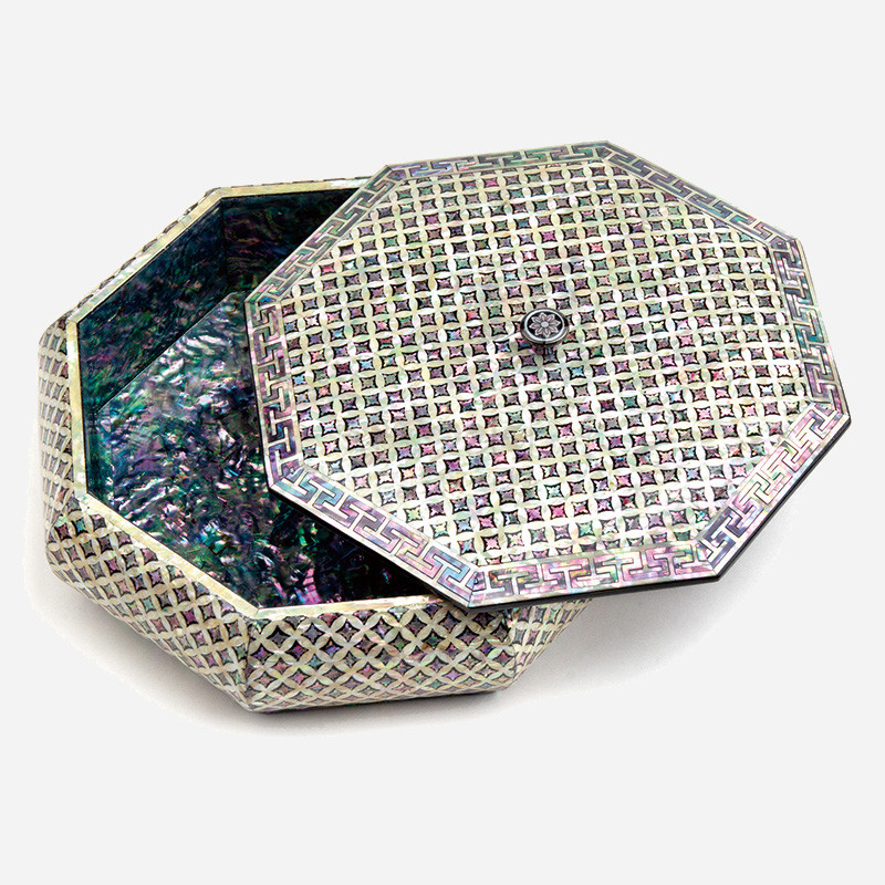 박인호작 팔각다용도함-전통무늬