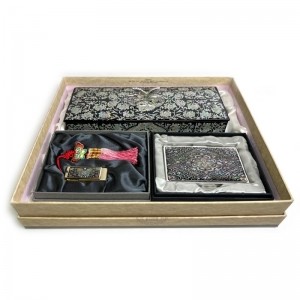 나전칠기 손잡이필함 USB 명함집 세트-당초쌍학 리뷰 이미지