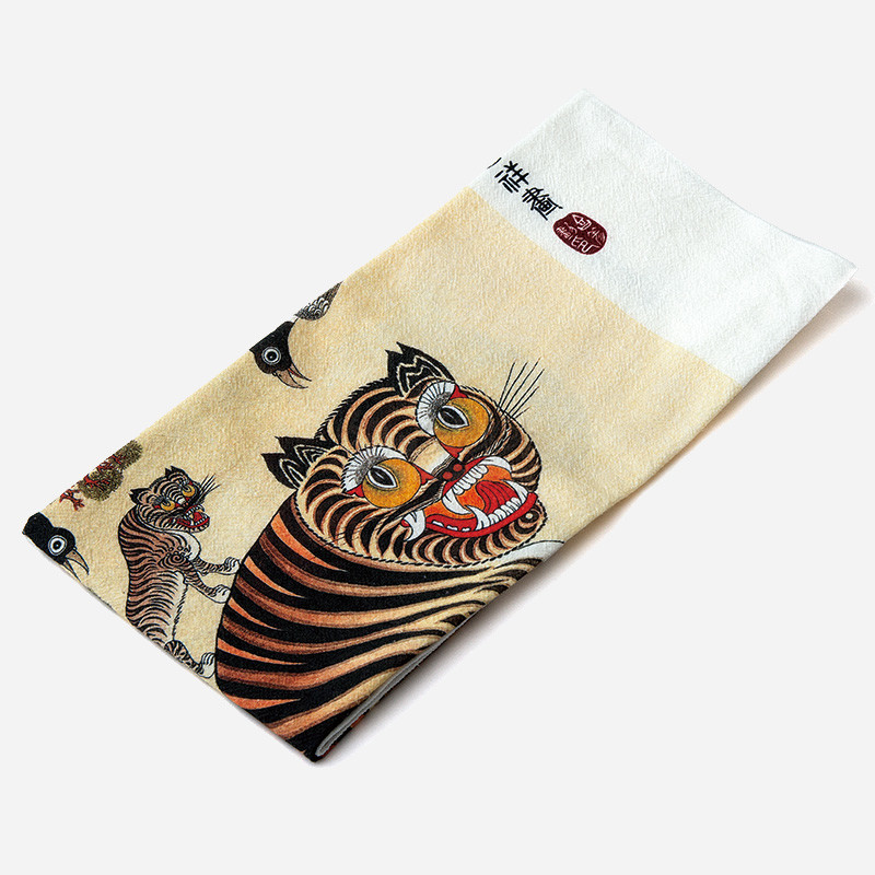 길상화 민화 패브릭 포스터- 호작도