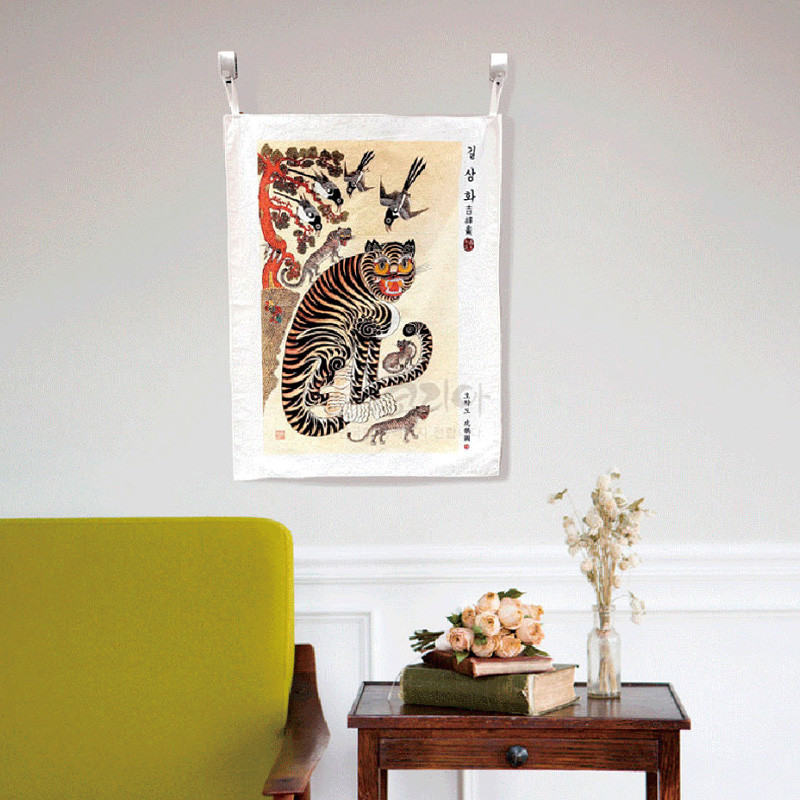 길상화 민화 패브릭 포스터- 호작도