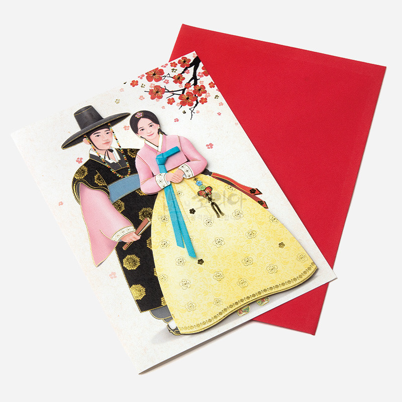 전통 한복카드- 선비와여인