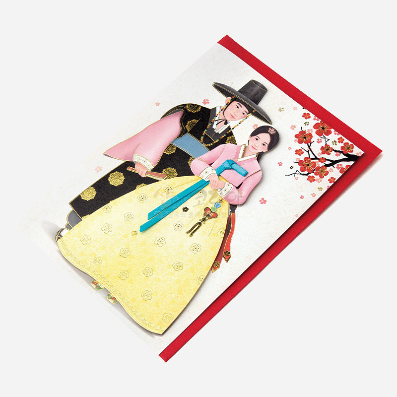 전통 한복카드- 선비와여인