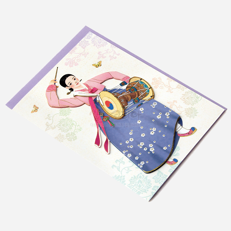 전통 한복카드-장구춤