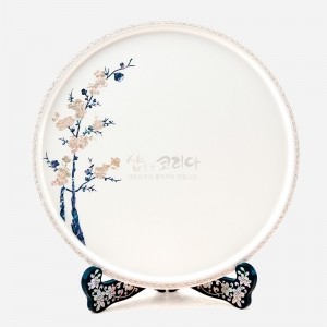 천년시 나전칠기 쟁반-매화