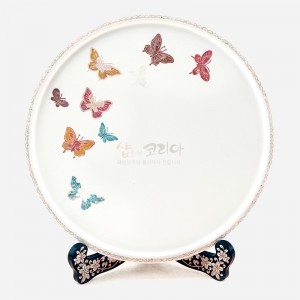 천년시 나전칠기 쟁반-호접문