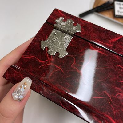 한지 나전칠기 보석함 목단 적색 리뷰 이미지