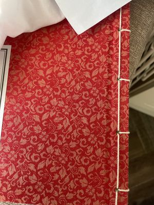 비단으로 만든 전통 오침노트-적색 리뷰 이미지