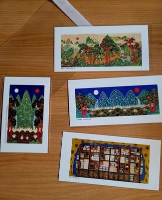 민화 엽서(中) - 일월오봉도 리뷰 이미지