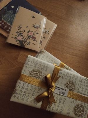 명함케이스와 볼펜 2종세트- 십장생꽃무늬 리뷰 이미지