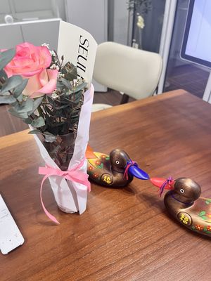 목각장식(대)-꽃원앙 리뷰 이미지