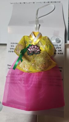 전통벽걸이 향(香)주머니-당의(분홍치마) 리뷰 이미지