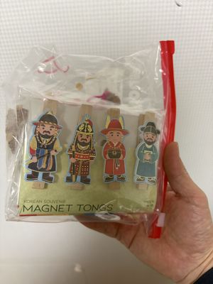 민속 메모자석집게 4P-장군 리뷰 이미지