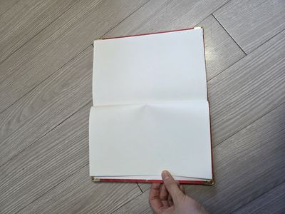 비단으로 만든 전통 오침노트-적색 리뷰 이미지