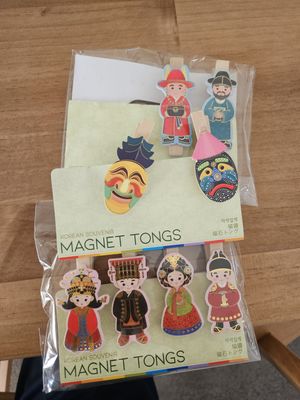 민속 메모자석집게 4P-장군 리뷰 이미지