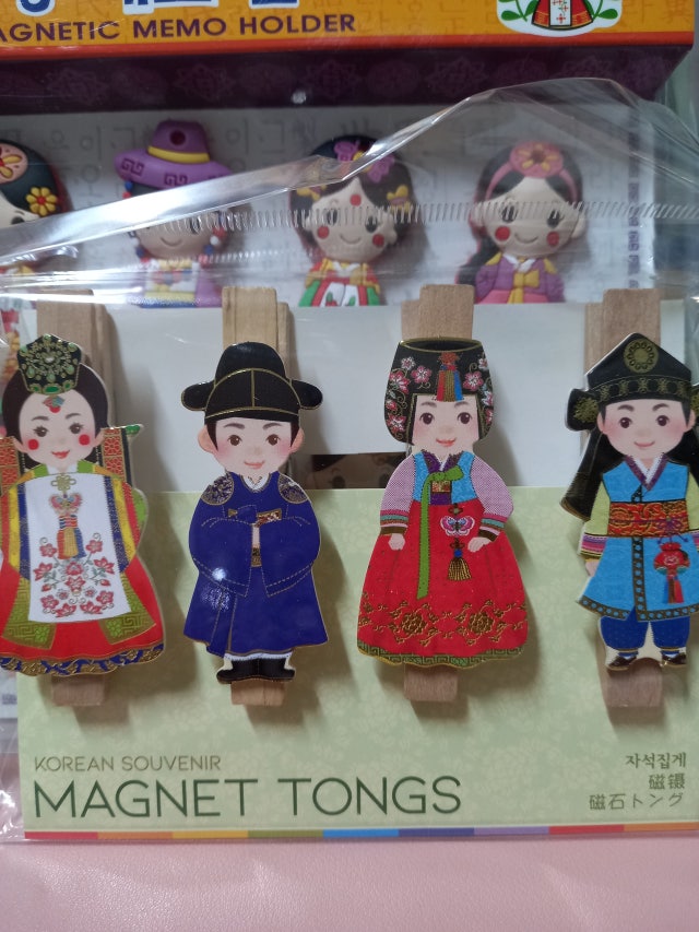 민속 메모자석집게 4P-신랑신부 리뷰 이미지