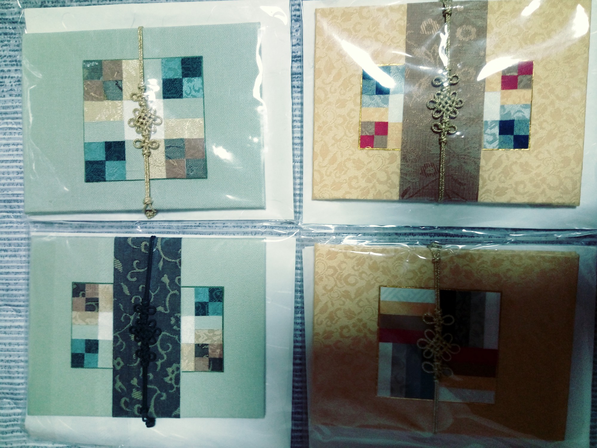 조각보매듭카드大 [연두색] 리뷰 이미지