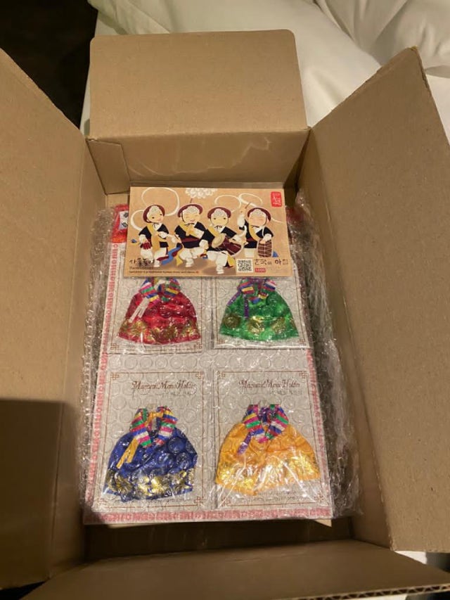 한복입은 메모자석 4p세트 리뷰 이미지