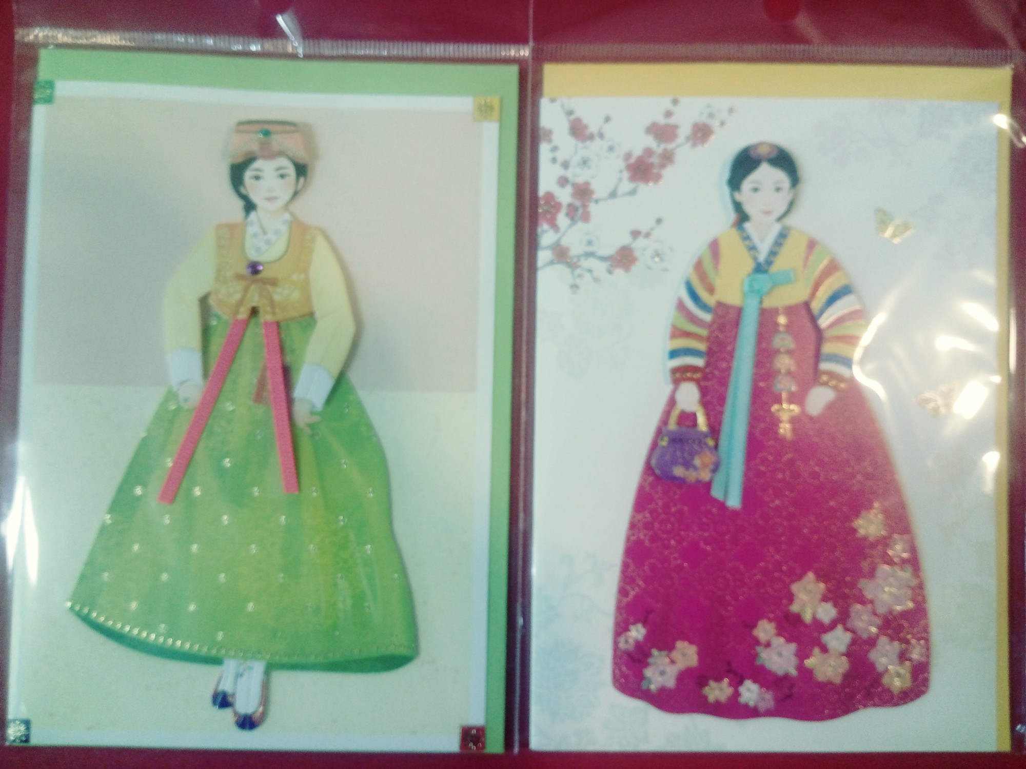 전통 한복카드-색동소녀 리뷰 이미지