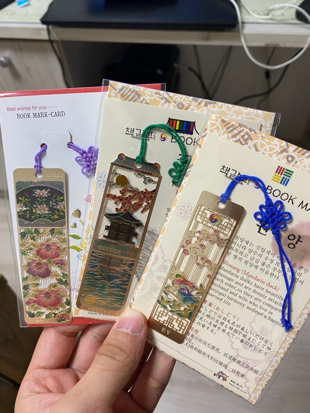 자개 책갈피-목단부채 리뷰 이미지