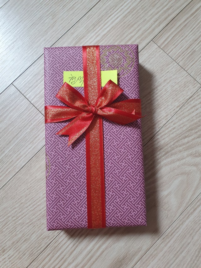 자수 주머니 거울-적색 리뷰 이미지