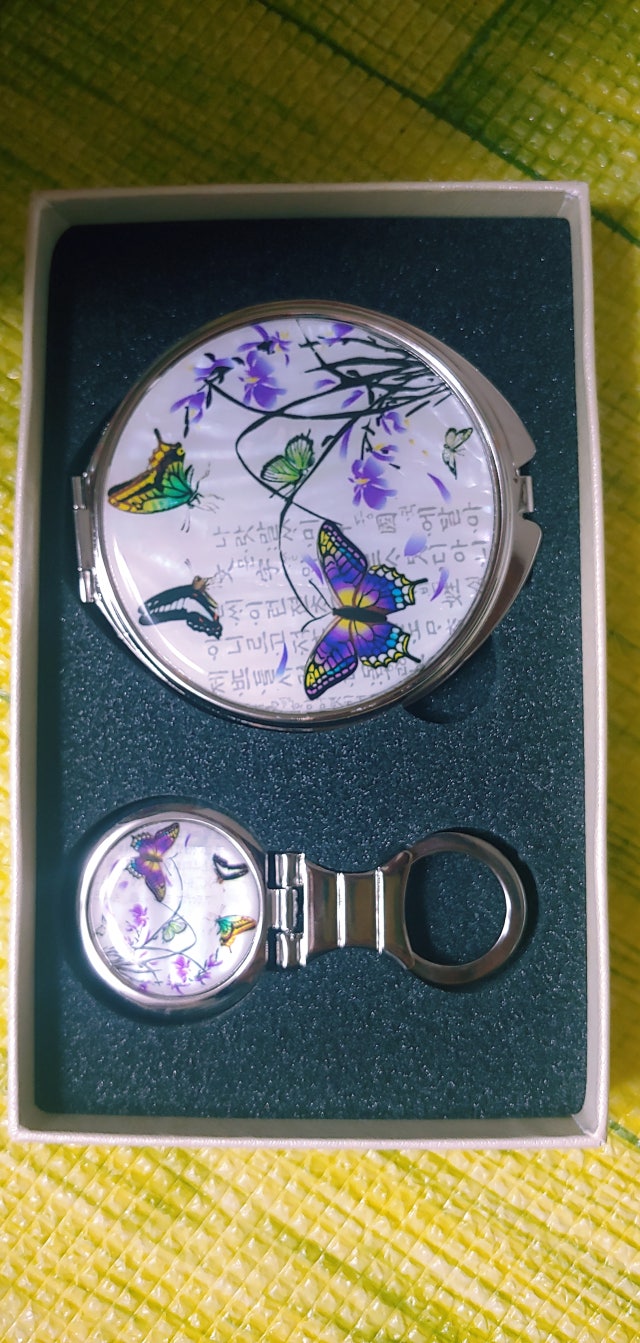 자개손거울-난초나비 2종세트 리뷰 이미지