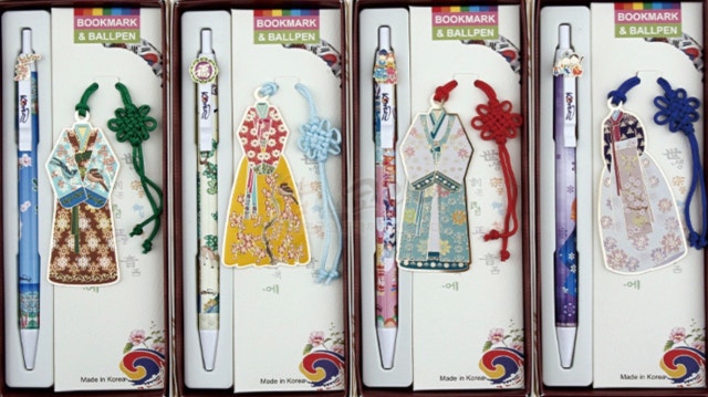 한국문화4종 책갈피+볼펜세트 리뷰 이미지