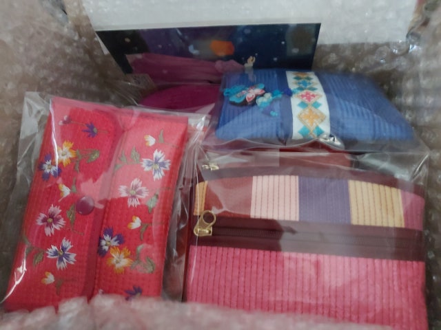 누비 똑딱이 동전지갑-청색 리뷰 이미지