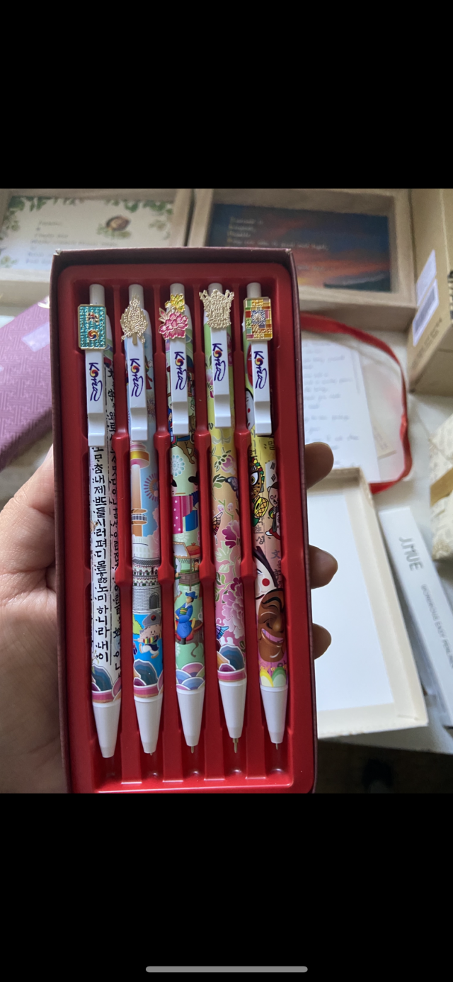 예쁜 한국볼펜5종 리뷰 이미지
