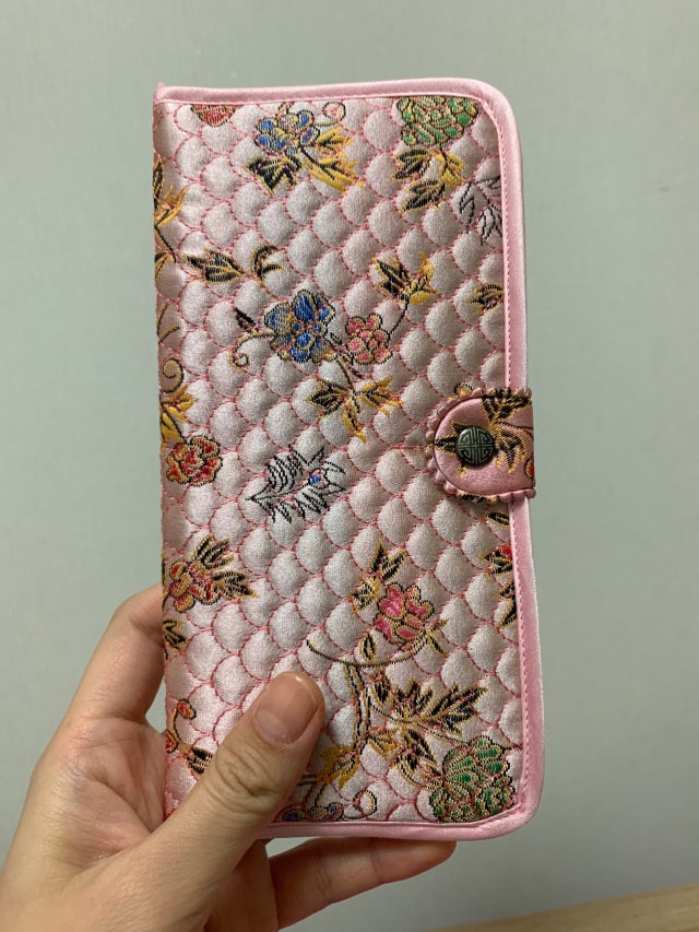 [소산당]누비수 전통무늬 장지갑- 연분홍 리뷰 이미지