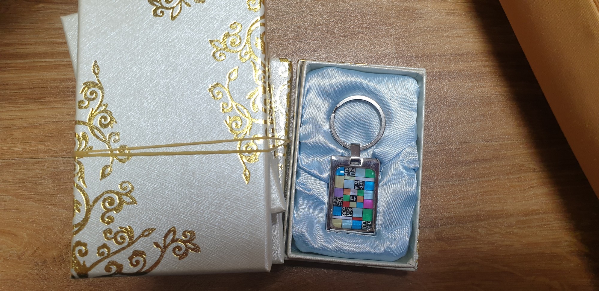 자개열쇠고리[사각]-훈민정음[조각보] 리뷰 이미지