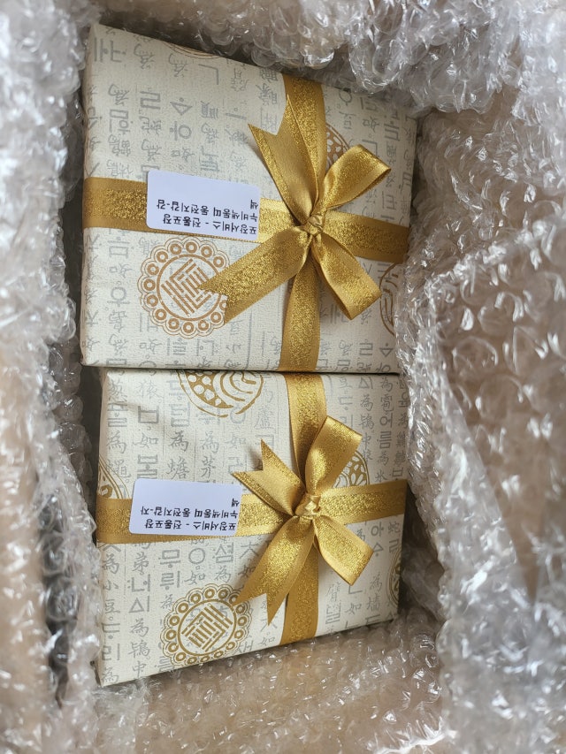 누비색동띠 동전지갑-감색 리뷰 이미지