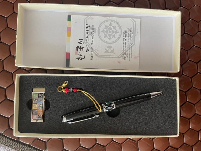 자개 USB 볼펜세트-채색문양16G,32G 리뷰 이미지