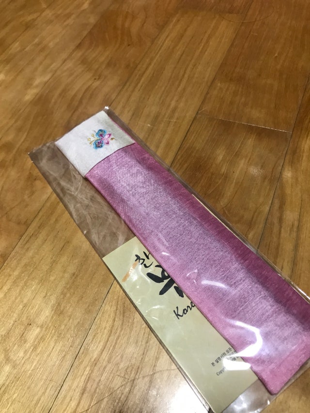 실크수공 꽃나비부채-녹색 리뷰 이미지