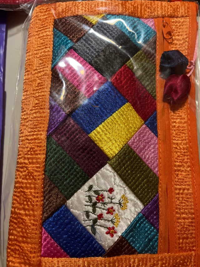 누비 조각보파우치-주황 리뷰 이미지